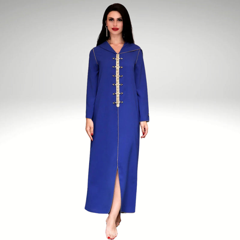 Djellaba Robe D'intérieur Du Maroc – Vert Foncé – Taille L – Maxi – Coton